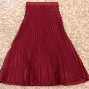 a new day red midi skirt